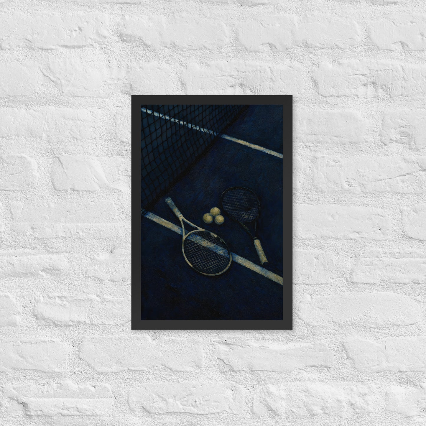 Blå tennisbane - Plakat