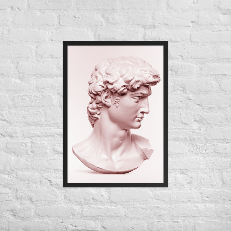 Pink romersk statue - Plakat Med ramme