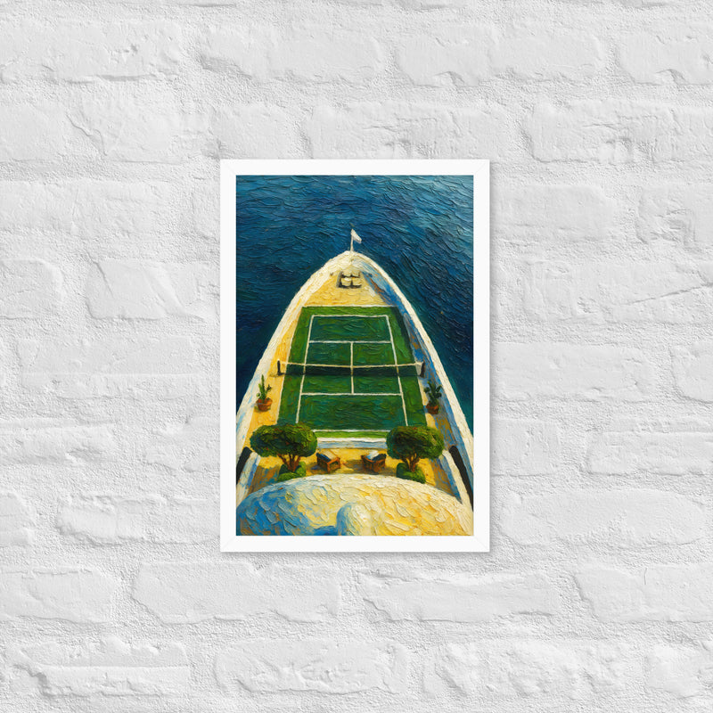 Tennis malet yacht - plakat