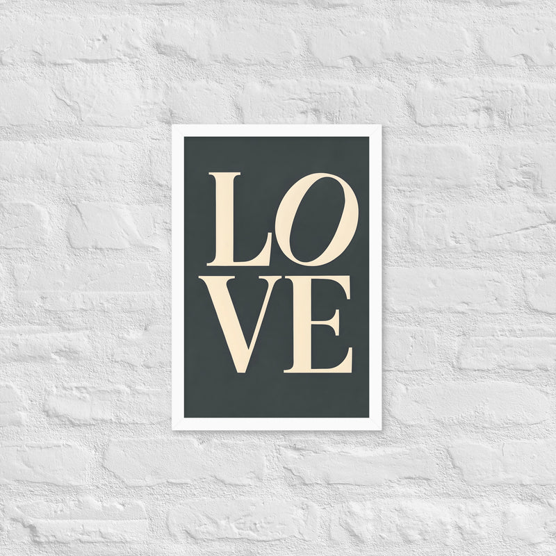 Love - Plakat med ramme