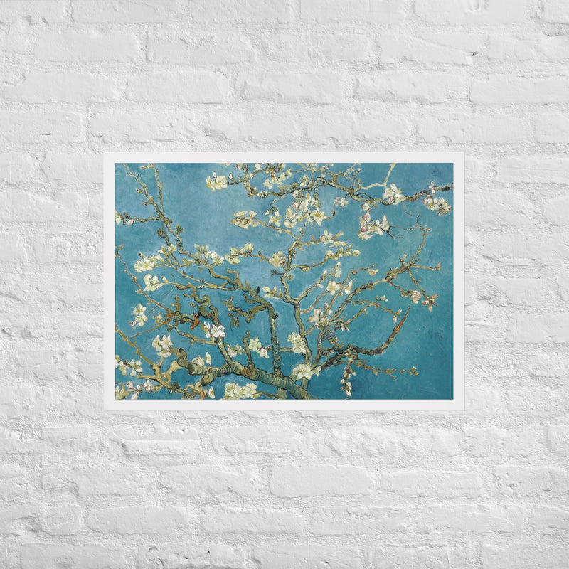 Almond blossom - Plakat Med ramme Hvid/Sort