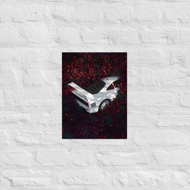 F40 i blomster - Plakat